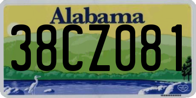 AL license plate 38CZ081