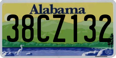 AL license plate 38CZ132