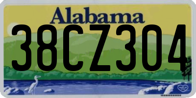 AL license plate 38CZ304