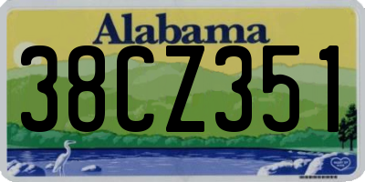 AL license plate 38CZ351
