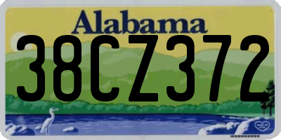 AL license plate 38CZ372