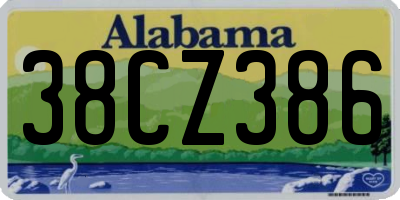 AL license plate 38CZ386