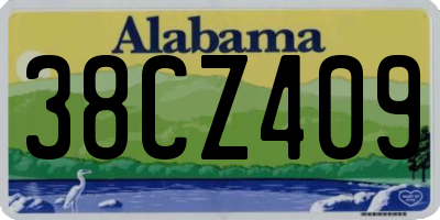AL license plate 38CZ409