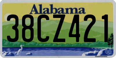 AL license plate 38CZ421