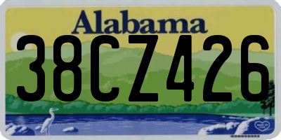 AL license plate 38CZ426