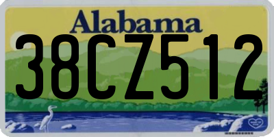 AL license plate 38CZ512