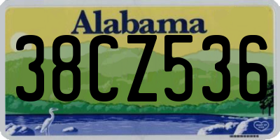 AL license plate 38CZ536