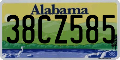 AL license plate 38CZ585