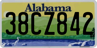 AL license plate 38CZ842