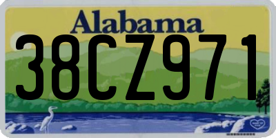 AL license plate 38CZ971