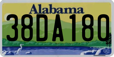 AL license plate 38DA180