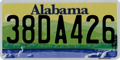 AL license plate 38DA426
