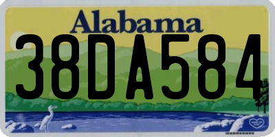 AL license plate 38DA584