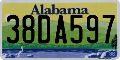 AL license plate 38DA597