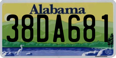 AL license plate 38DA681