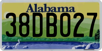 AL license plate 38DB027