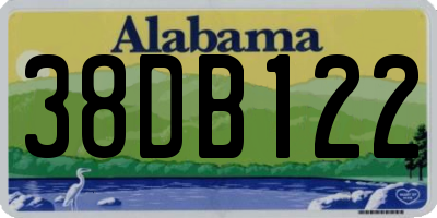 AL license plate 38DB122