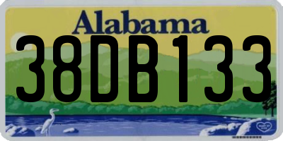 AL license plate 38DB133