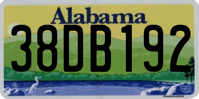 AL license plate 38DB192