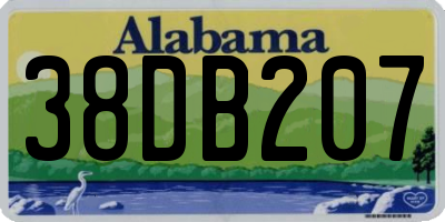 AL license plate 38DB207