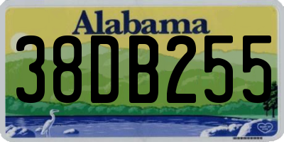AL license plate 38DB255