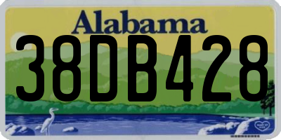 AL license plate 38DB428