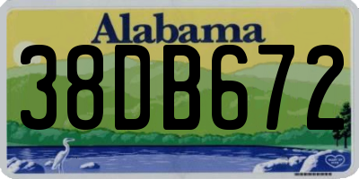 AL license plate 38DB672