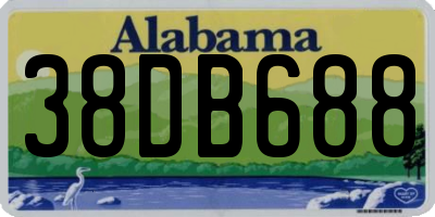 AL license plate 38DB688