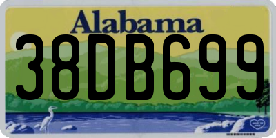 AL license plate 38DB699