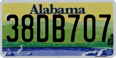 AL license plate 38DB707