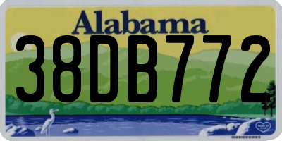 AL license plate 38DB772