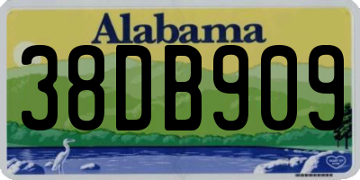 AL license plate 38DB909