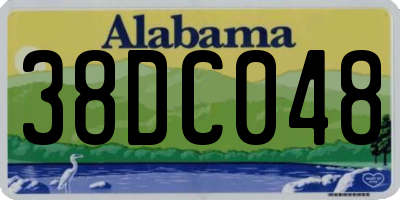 AL license plate 38DC048