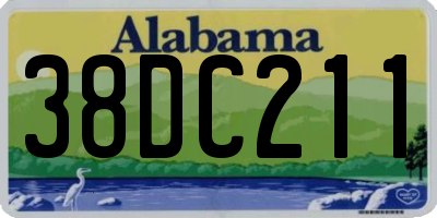 AL license plate 38DC211