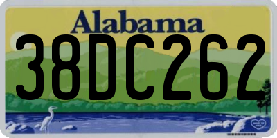 AL license plate 38DC262