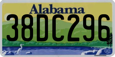 AL license plate 38DC296