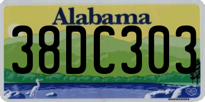 AL license plate 38DC303