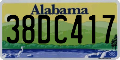 AL license plate 38DC417