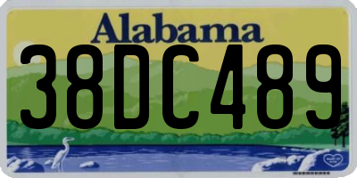 AL license plate 38DC489