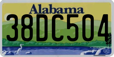 AL license plate 38DC504