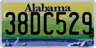 AL license plate 38DC529