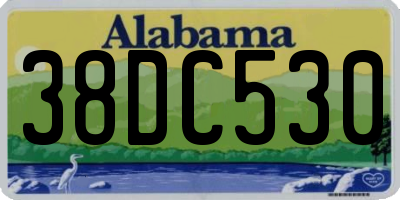 AL license plate 38DC530