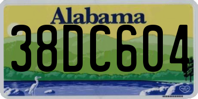 AL license plate 38DC604
