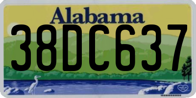 AL license plate 38DC637