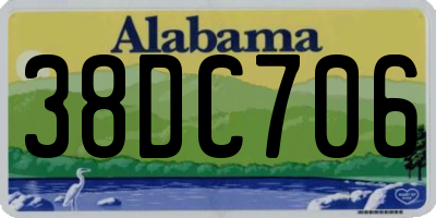 AL license plate 38DC706