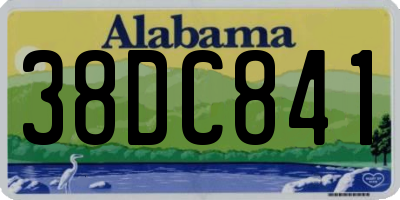 AL license plate 38DC841