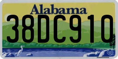 AL license plate 38DC910