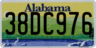 AL license plate 38DC976
