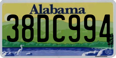 AL license plate 38DC994