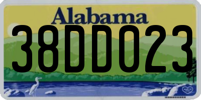 AL license plate 38DD023